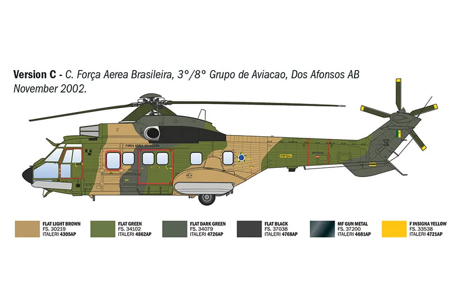 Italeri 1/72 AS332 Super Puma Transport Helicopter Scaled Plastic Model Kit image 5