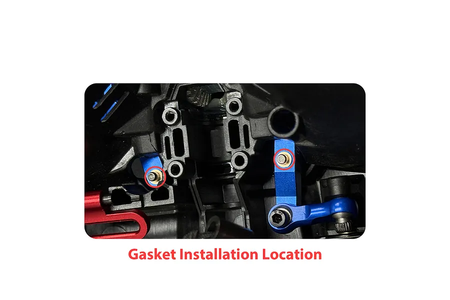 GPM Red Aluminium Steering Bellcrank/Drag Link Assembly image 148532