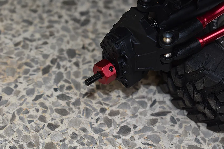 GPM Black Aluminium SCX10 III &amp;amp; Capra 12mm Wheel Hex +3mm Adapters 4Pcs w/ Pin &amp;amp; Spacers image 148552