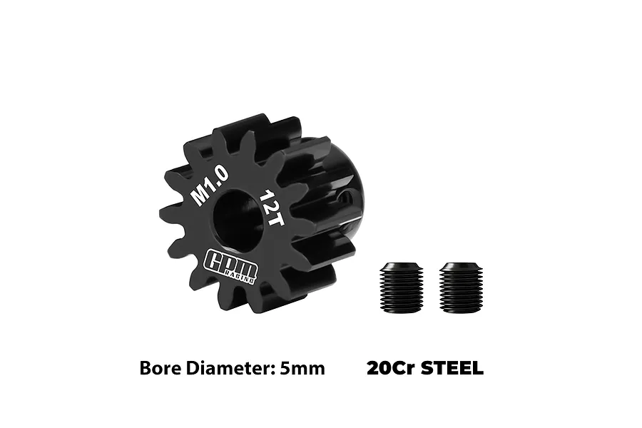 GPM High Carbon Steel 12T 1Mod Pinion Gear image 148600