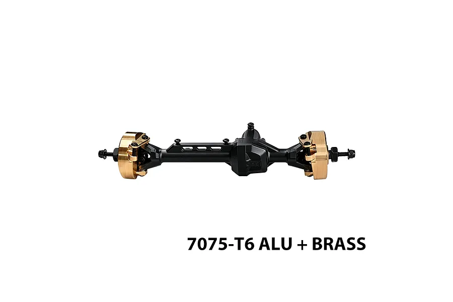 GPM SCX10 Pro Black Aluminium &amp;amp; Brass Front Differential/Axle Housing image 148604