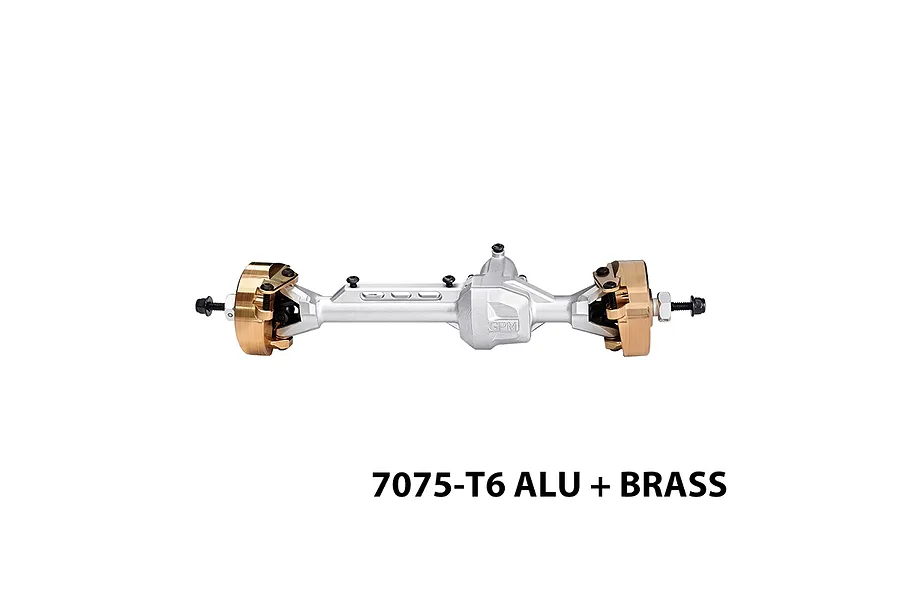 GPM SCX10 Pro Silver Aluminium &amp;amp; Brass Front Differential/Axle Housing image 148605