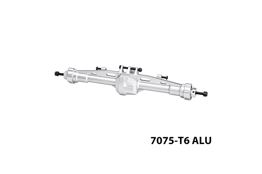 GPM SCX10 Pro Silver Aluminium Rear Straight Differential/Axle Housing image 148607