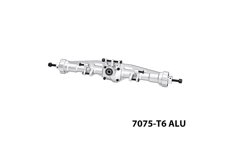 GPM SCX10 Pro Silver Aluminium Rear Straight Differential/Axle Housing image 148608