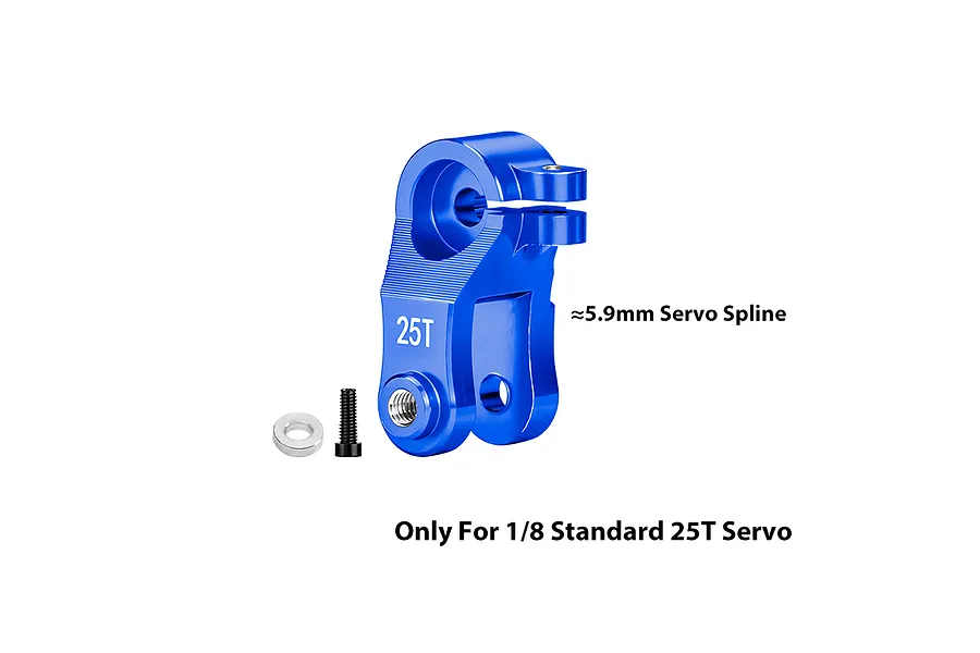 GPM Blue Aluminium 25T Servo Horn image 148615