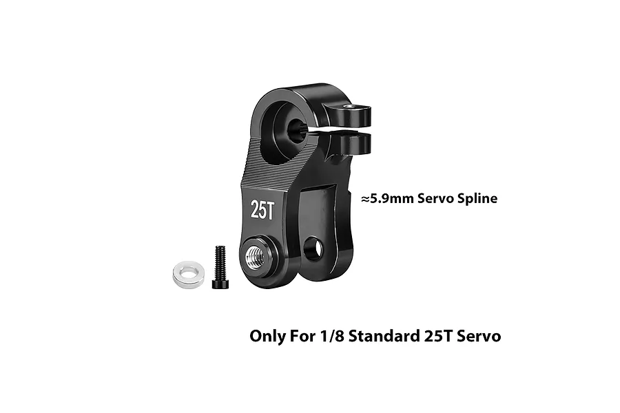 GPM Black Aluminium 25T Servo Horn image 148619