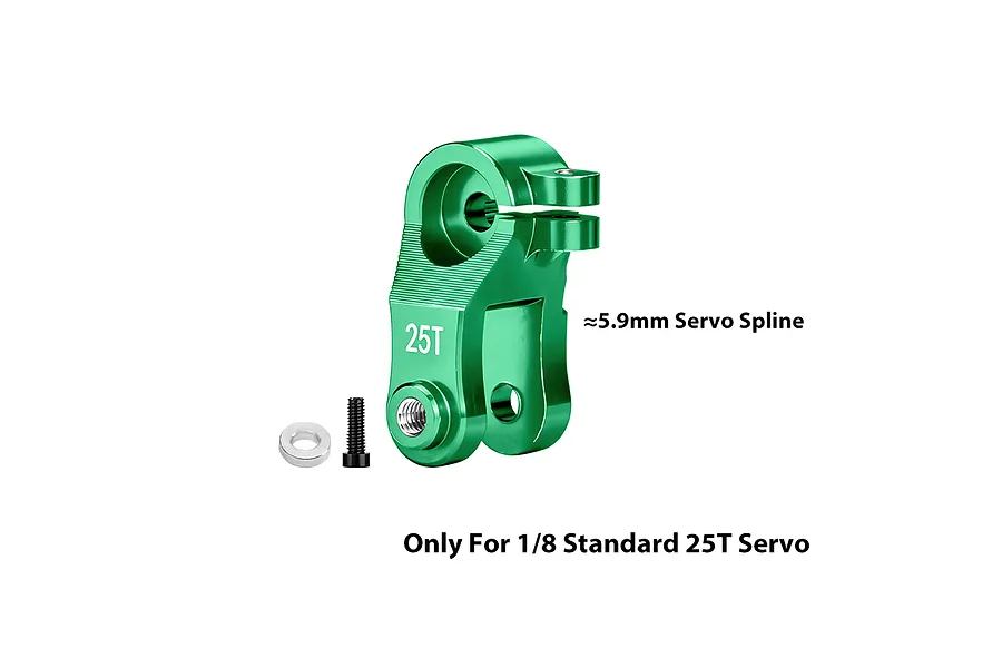 GPM Green Aluminium 25T Servo Horn image 148623
