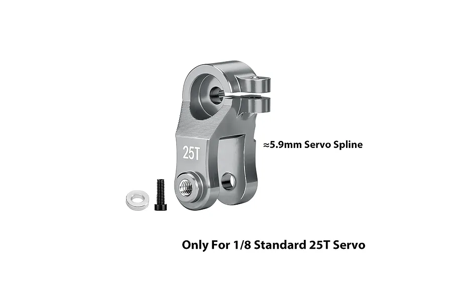 GPM Grey Silver Aluminium 25T Servo Horn image 148627