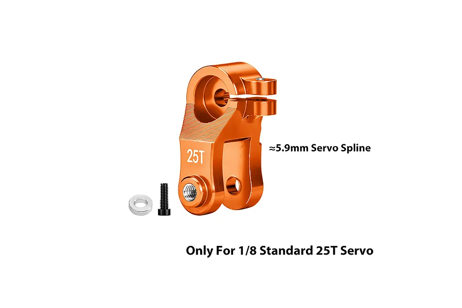 GPM Orange Aluminium 25T Servo Horn image 148631