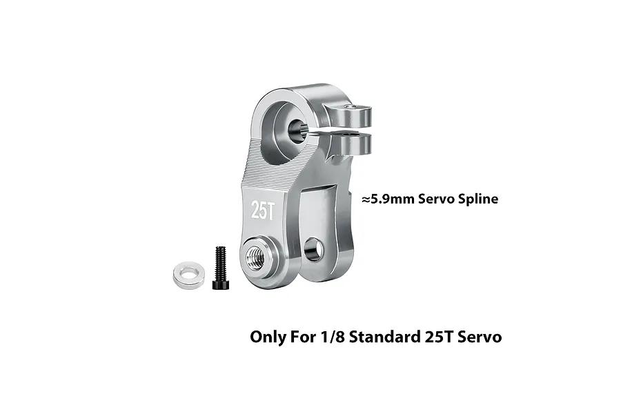 GPM Silver Aluminium 25T Servo Horn image 148639