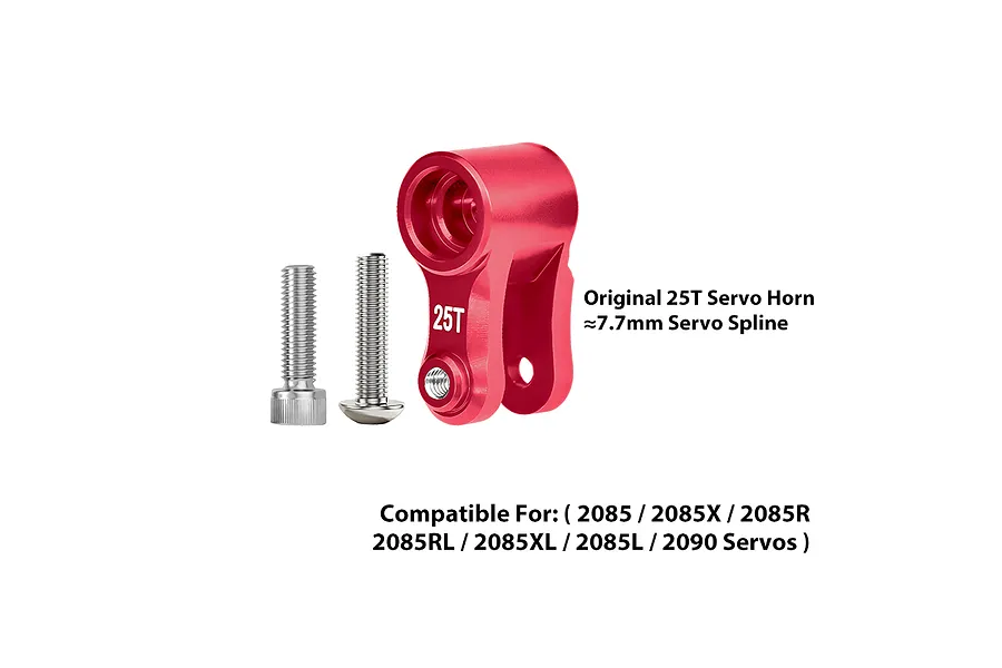 GPM Aluminium 25T Servo Horn - Red image 1