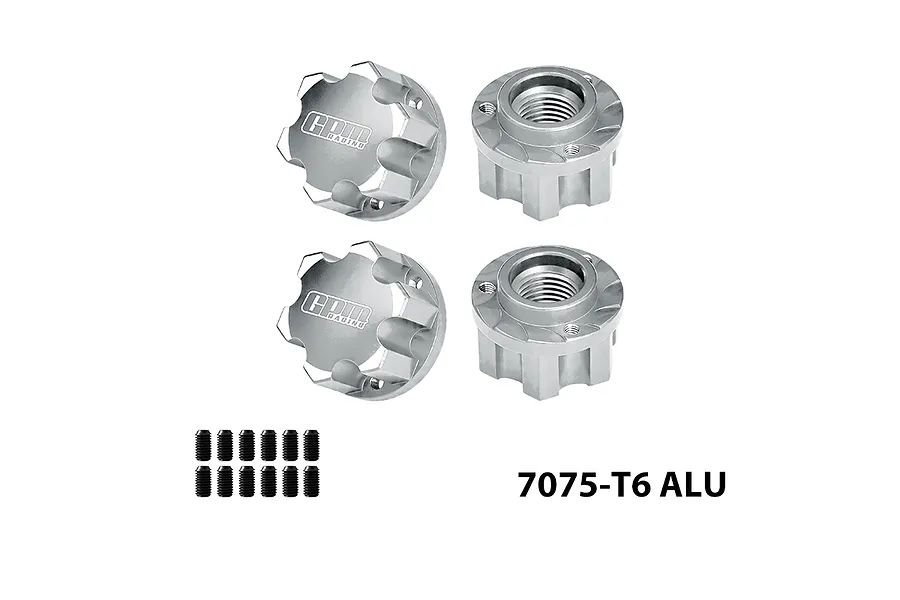 GPM Aluminium 17mm Serrated Wheel Nuts 4Pcs - Silver image 148746