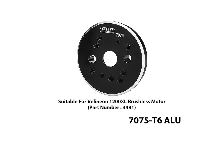 GPM Black Aluminium 25mm/30mm Motor Fixing Cover image 1