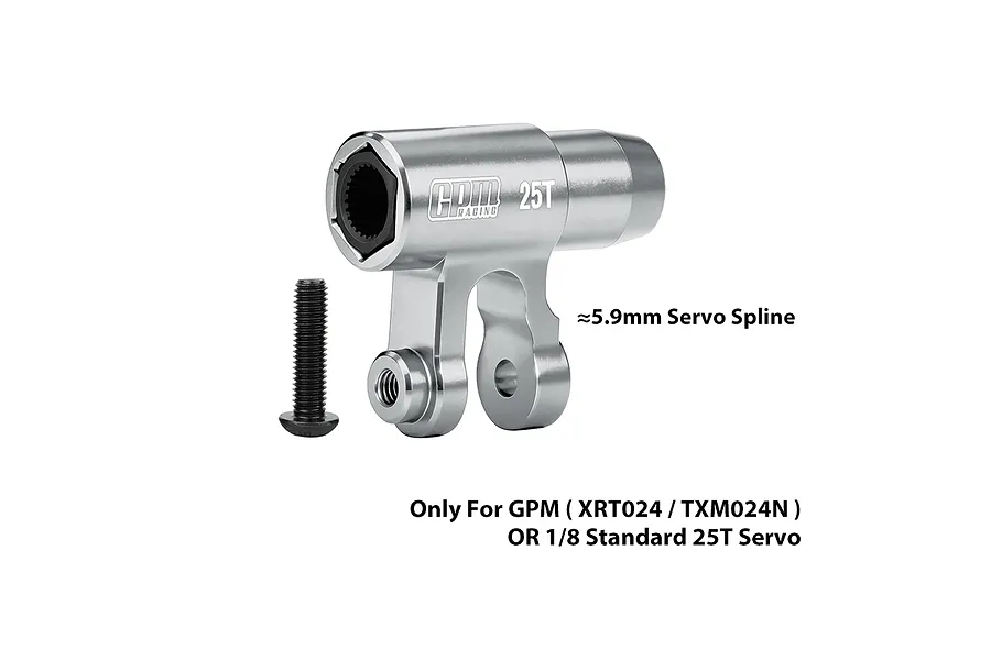 GPM Silver Aluminium 25T Servo Horn image 1