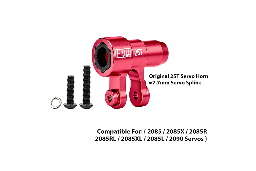 GPM Red Aluminium 25T Servo Horn image 148787