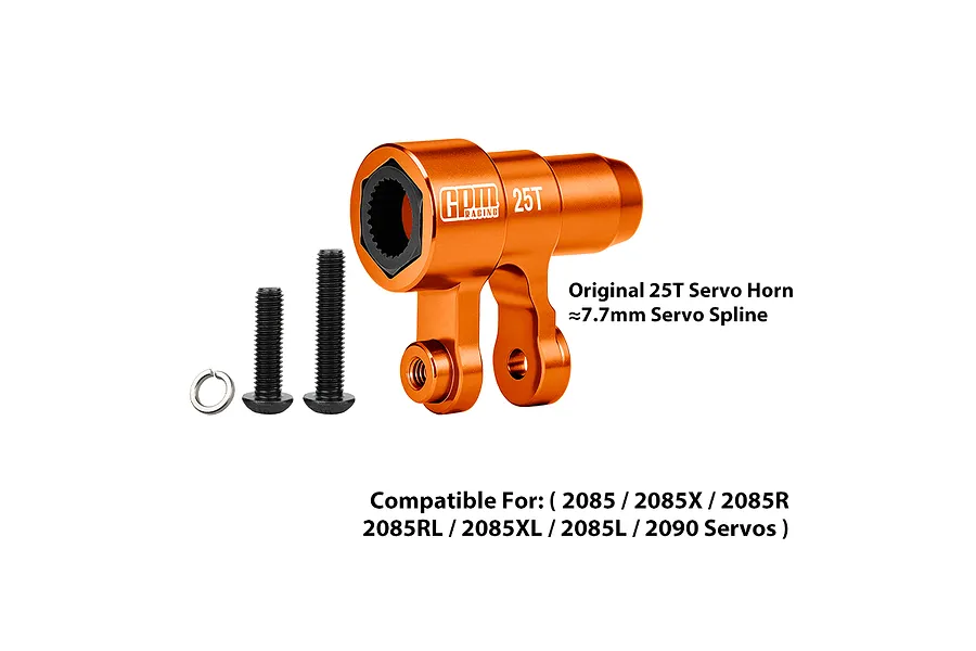 GPM Aluminium 25T Servo Horn - Orange  image 148789