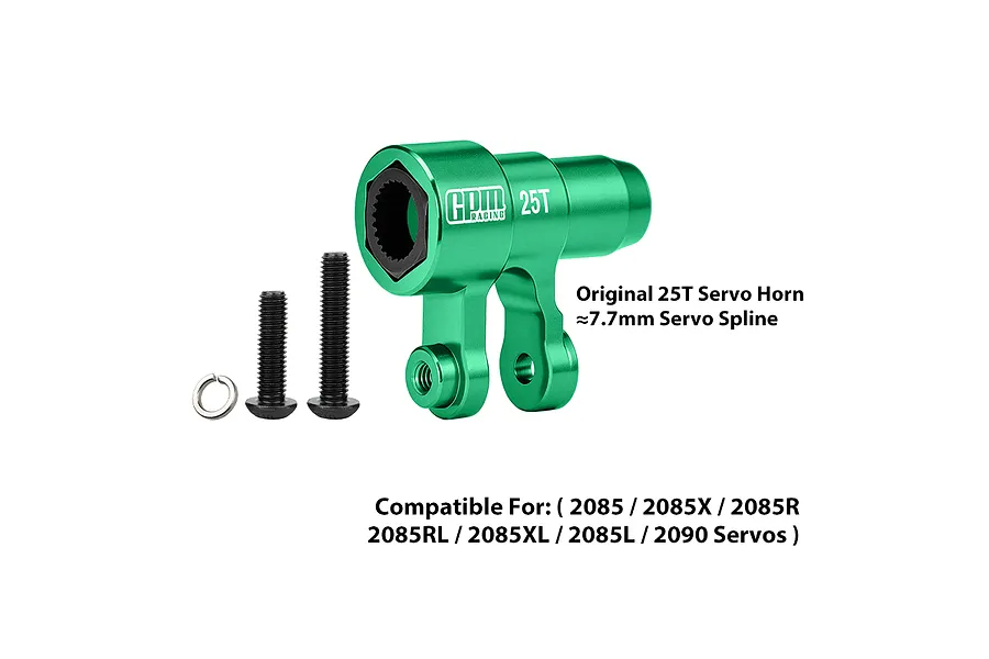 GPM Aluminium 25T Servo Horn - Green image 148790