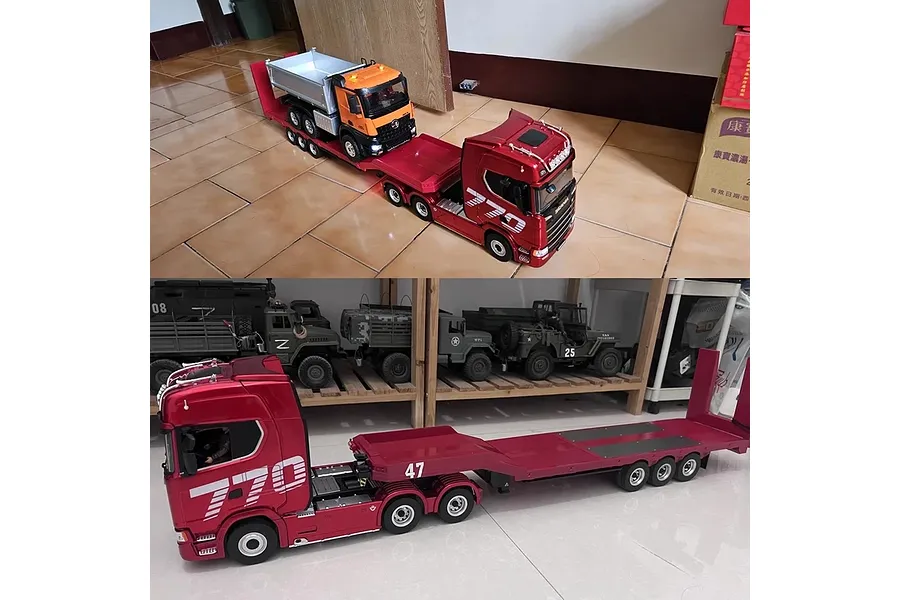 Huina 1/18 Flatbed Trailer - Grey image 2