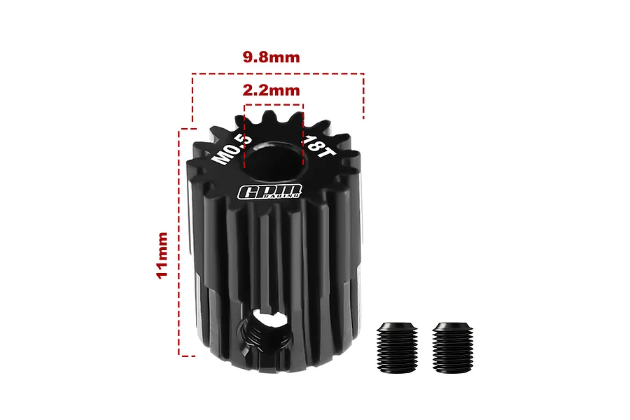 GPM 40Cr Steel 18T 48dp/0.5Mod Pinion Gear image 1