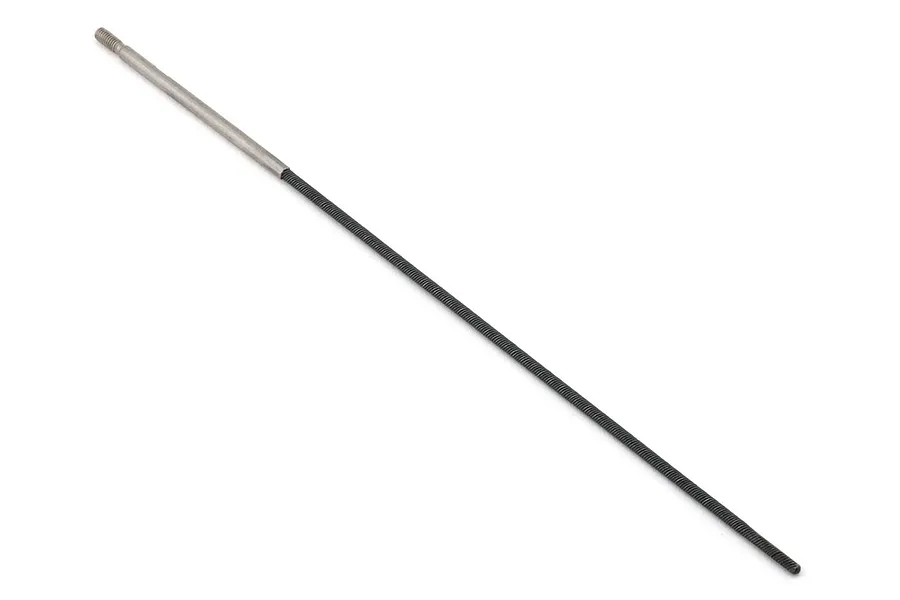 A UDI RC flex shaft spare part for an RC boat, featuring a threaded metal end and a long, coiled flexible wire section.