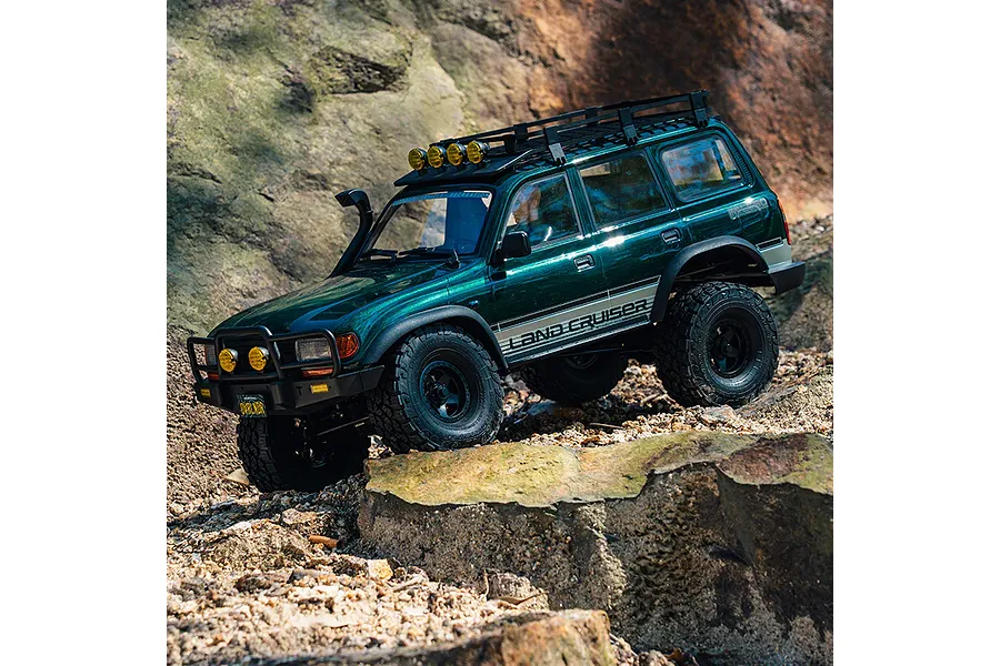 FMS FCX10 OVR LC80 RS Land Cruiser 80 RC Rock Crawler Electric Brushless 4WD 1/10 Scale RTR - Green image 149371