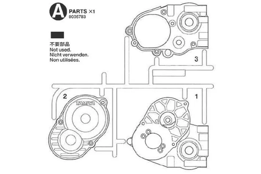 Tamiya Gearbox A Parts image 2