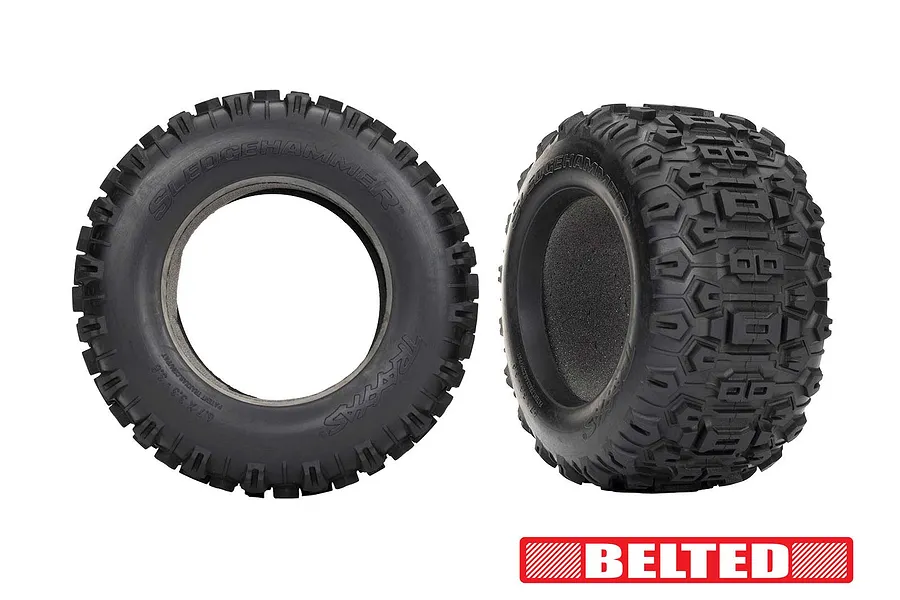 Traxxas 3.8&amp;amp;quot; Sledgehammer Belted Tyres with Foam Inserts 2Pcs image 149586