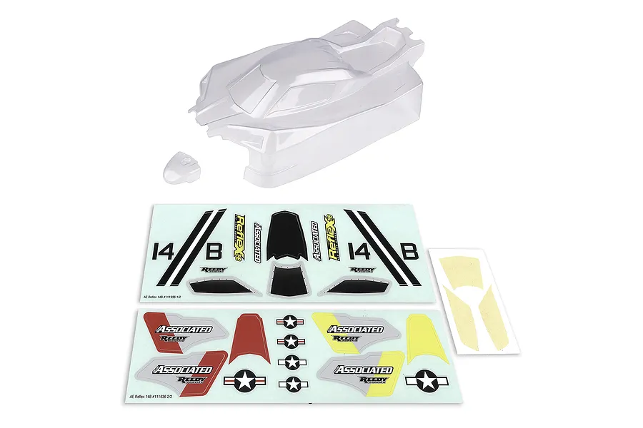 Team Associated 1/14 Reflex 14B Unpainted Body Shell - Clear image 149682