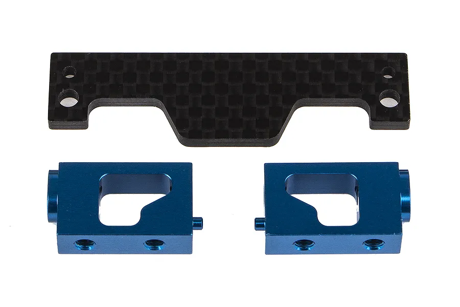 Factory Team Carbon Fibre &amp;amp; Aluminium Servo Mount Set - Blue image 149741