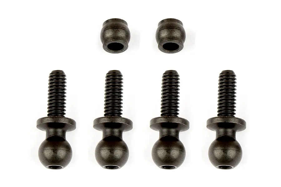 Factory Team Aluminium 4.3x12.5mm Long Neck Ball Stud Posts 4Pcs image 149798