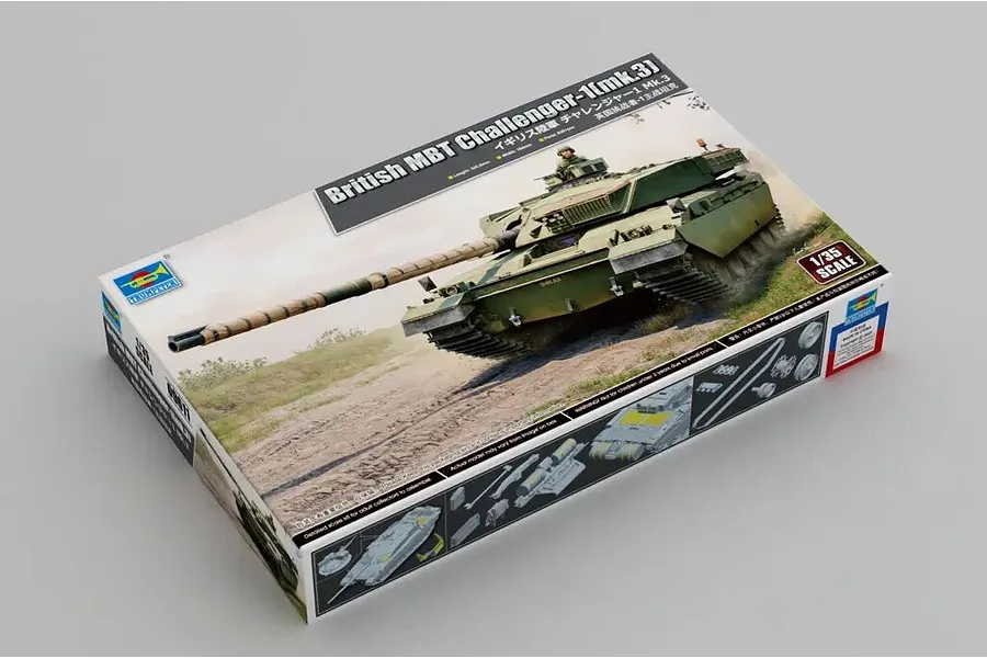 Trumpeter 1/35 British MBT Challenger-1(mk.3) Tank Scaled Plastic Model Kit image 149991