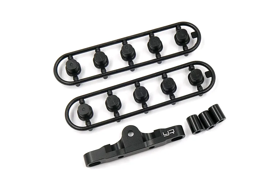 Yeah Racing Aluminium Rear Suspension Mount - Black image 149994