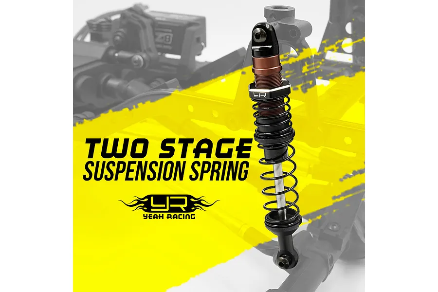 Yeah Racing Aluminium 110mm Desert Cobra Dual Spring Shocks 2Pcs - Black/Red image 150000