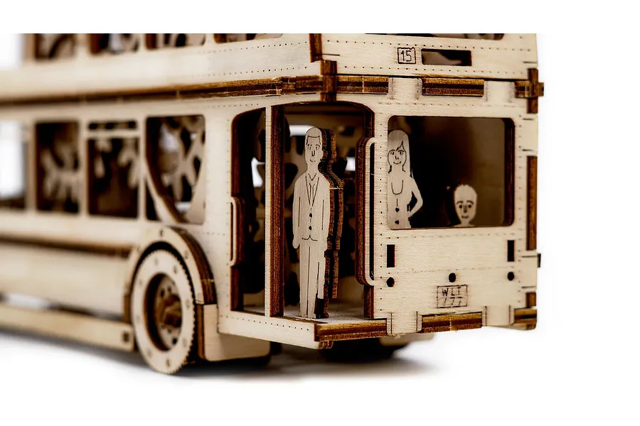 Revell 1/40 Tiny Adventures London Bus Scaled Wooden Model Kit image 150068