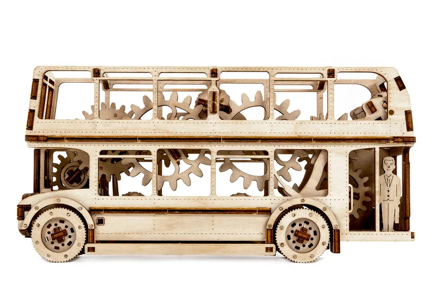Revell 1/40 Tiny Adventures London Bus Scaled Wooden Model Kit image 150073