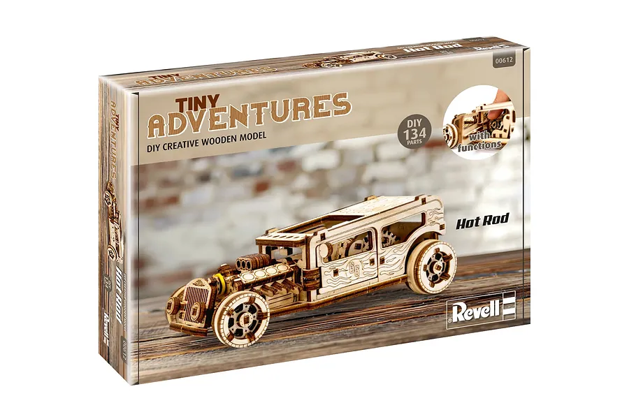 Revell 1/32 Tiny Adventures Hot Rod Scaled Wooden Model Kit image 150093