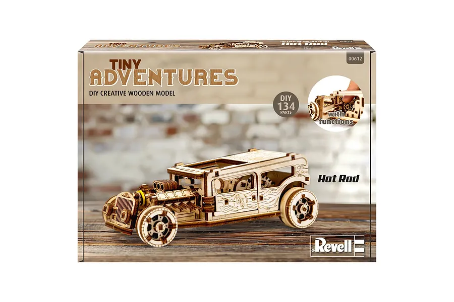 Revell 1/32 Tiny Adventures Hot Rod Scaled Wooden Model Kit image 150094