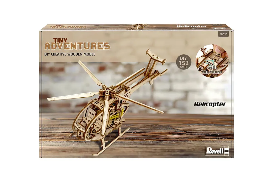 Revell 1/30 Tiny Adventures Helicopter Scaled Wooden Model Kit image 150112