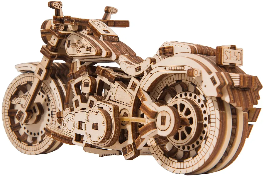 Revell 1/13 Tiny Adventures Cruiser V-Twin Scaled Wooden Model Kit image 150121