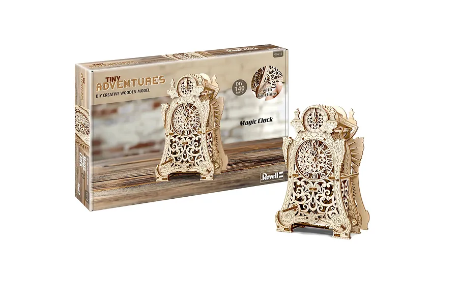 Revell Tiny Adventures Magic Clock Scaled Wooden Model Kit image 150125