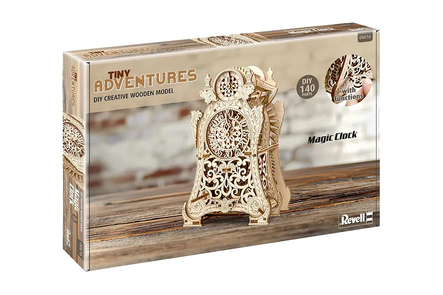 Revell Tiny Adventures Magic Clock Scaled Wooden Model Kit image 150133