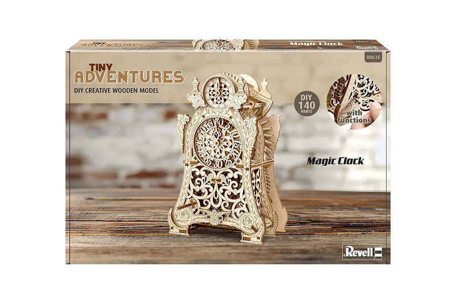 Revell Tiny Adventures Magic Clock Scaled Wooden Model Kit image 150134