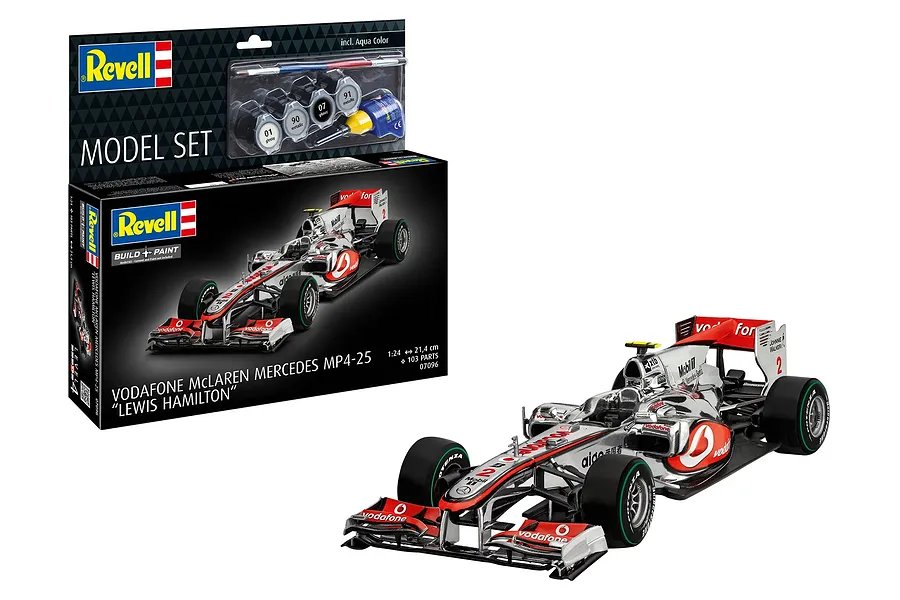 Revell 1/24 McLaren Mercedes MP4-25 Lewis Hamilton Scaled Plastic Model Starter Kit image 150270