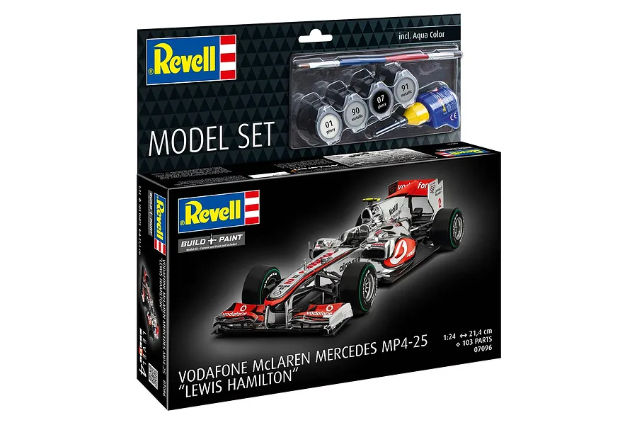 Revell 1/24 McLaren Mercedes MP4-25 Lewis Hamilton Scaled Plastic Model Starter Kit image 150271