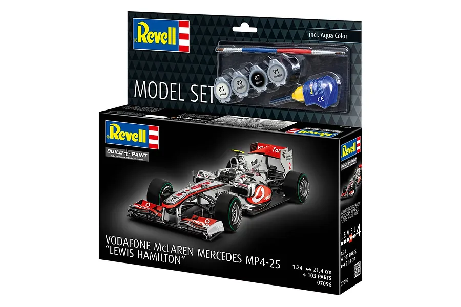 Revell 1/24 McLaren Mercedes MP4-25 Lewis Hamilton Scaled Plastic Model Starter Kit image 150273
