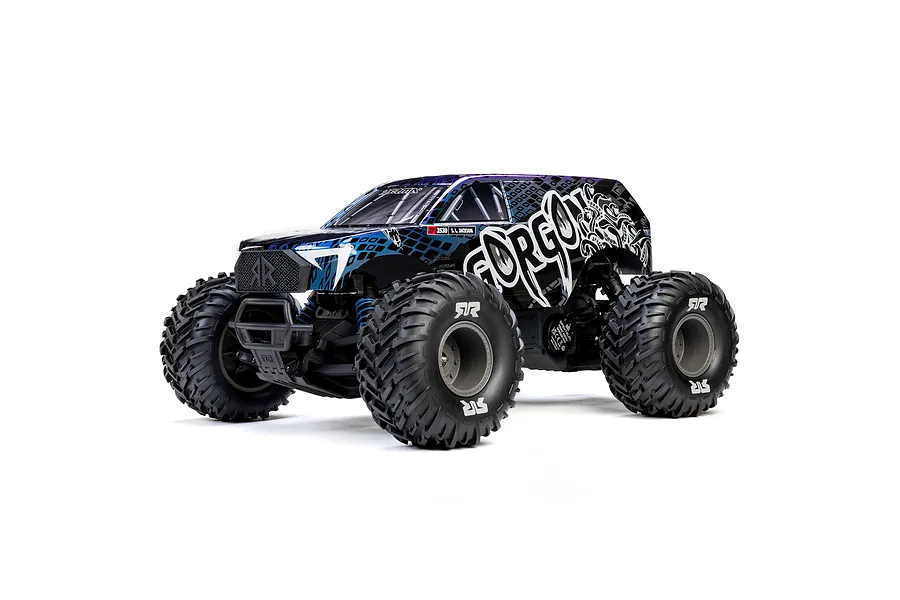 ARRMA Gorgon 223S RC Monster Truck Electric Brushless 2WD 1/10 Scale RTR - Blue/Black image 1