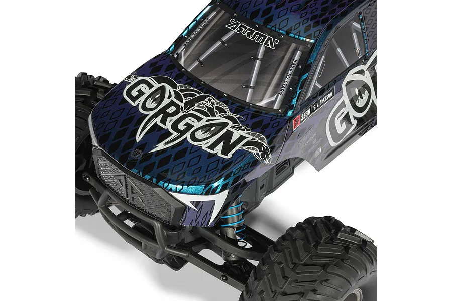 ARRMA Gorgon 223S RC Monster Truck Electric Brushless 2WD 1/10 Scale RTR - Blue/Black image 9