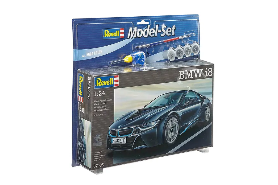 Revell 1/24 BMW i8 Scaled Plastic Model Starter Kit image 150441