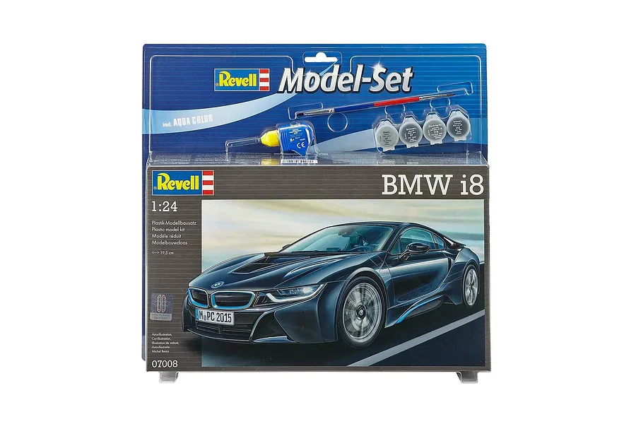 Revell 1/24 BMW i8 Scaled Plastic Model Starter Kit image 150442