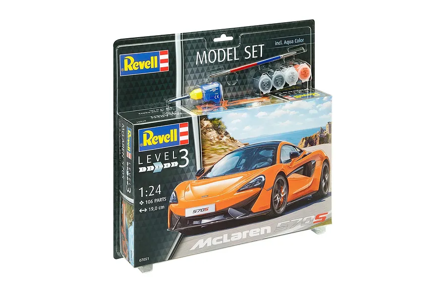 Revell 1/24 McLaren 570S Scaled Plastic Model Starter Kit image 150448
